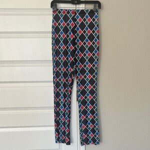 Fashion Brand Company Multicolor Diamond Pattern Leggings